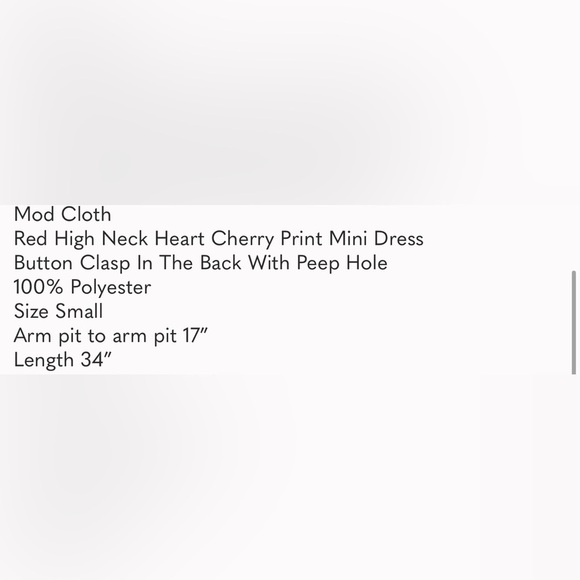 ModCloth cherry and heart red dress - Picture 9 of 9